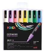 uni Uni: Dekormarker készlet, 0, 9-1, 3 mm, UNI "Posca PC-3M", 8 különböző pasztell szín (2UPC3MPASZTELL)