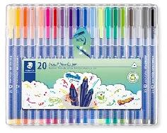 STAEDTLER Staedtler: Rostirón készlet, 1 mm, STAEDTLER "Triplus 323", 20 különböző szín (323 SB20)