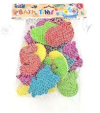 Szivacs fürdőjáték hálóban, számok és cicák, 25 db (11147)