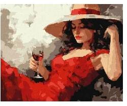 Ideyka Ideyka: Ideyka: Festés számok szerint, Kalapos lány - 40 x 50 cm (KHO8358)