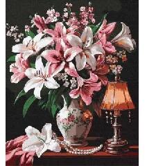 Ideyka Ideyka: Ideyka: Festés számok szerint, Kifinomult liliomok - 40 x 50 cm (KHO3289)