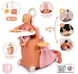 Smoby Smoby: Baby Nurse: 3 az1-ben babacenter húzós bőrönd (7600220392)