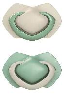 Canpol Central Europe, S. r. o Canpol Central Europe, S. r. o. : Canpol babies Szimmetrikus szilikoncumi készlet, Light touch, 0-6hó, PURE COLOR, 2db (22/655_BEI)