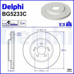 DELPHI Disc frana DELPHI BG5233C (BG5233C) - automobilus
