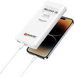 SKROSS RELOAD20 PD, 100W, 20.000 mAh POWERBANK+ USB-C kábel, feltöltve (RELOAD20-PD-100W) - kinn