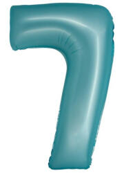  Kék 7-es Light Blue Mat szám fólia lufi 76 cm (MLG158977) - nasivegyi