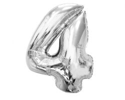  Ezüst 4-es Silver szám fólia lufi 92 cm (MLG189568) - nasivegyi