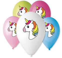  Unikornis Multicolor léggömb, lufi 5 db-os 12 inch (30cm) (MLG316971) - nasivegyi