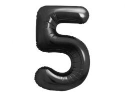  Fekete 5-ös B&C Matt Black szám fólia lufi 85 cm (MLG189001) - nasivegyi