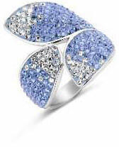  Victoria Ezüst színű kék, fehér köves szirom gyűrű (VBNRZ11354) - nasivegyi