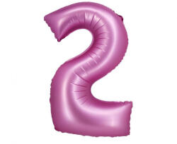  Rózsaszín Satin Pink 2-es szám fólia lufi 76 cm (MLG144925) - nasivegyi