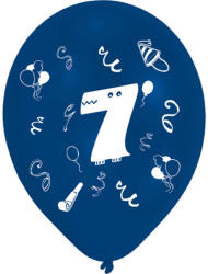  Happy Birthday 7 Ribbon léggömb, lufi 8 db-os 10 inch (25, 4cm) (DPA996581) - nasivegyi