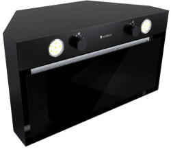 GLOBALO Hota incorporabila Globalo Floweri 60.1, clasa energetica B, latime 60 cm, control manual, capacitate maxima 570 m3 / h, Neagra (FLOWERI_60_1_BLACK) Hota
