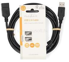 Nedis CCGL60010BK30 USB hosszabító / toldó kábel, USB 2.0 | USB-A dugó USB-A hüvely 480 Mbps, 3m (CCGL60010BK30) (CCGL60010BK30)