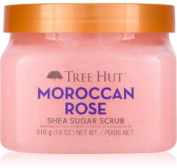 Tree Hut Shea Sugar Scrub Moroccan Rose cukros peeling bambuszvajjal 510 g
