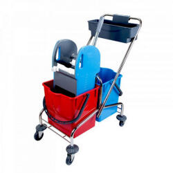 Uctem Plas Takarítókocsi, krómvázas, 2x18 literes herkules vödörrel (DA503XSZADCK757-T)