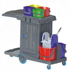 Hercules Classic takarító kocsi zárható, Préssel, 2x18L + 4x5L vödörrel, (DA503XSZADHCD953)