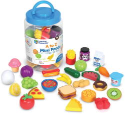 Learning Resources Alimente ABC, mini alimente din plastic, Varsta recomandata: 3 ani+, Multicolor (EDUC-LER6795)
