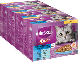 Whiskas 96x85g Whiskas Adult Duo Ocean Delights aszpikban nedves macskatáp