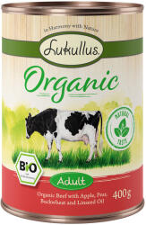 Lukullus 24x400g Lukullus Organic Adult marha & alma (gluténmentes) nedves kutyatáp