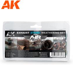 AK Interactive Exausts & Stains Weathering Set akrilfesték készlet 5x 35ml (AK2037)