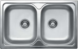 Evido Typon 8 Compact rozsdamentes mosogató, kétmedencés, natúr (442163) - olmo