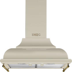 Smeg CORTINA design kürtős fali páraelszívó, 60 cm, bézs (KC16POE) - olmo