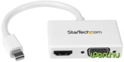 StarTech Mini DisplayPort VGA/D-Sub + HDMI Átalakító Fehér 10cm MDP2HDVGAW (MDP2HDVGAW)