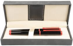 Nebo Tolltartó + toll készlet, Nebo, Fekete piros, fekete tokkal (37635)