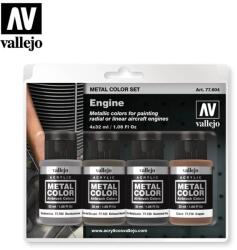 Vallejo Engine Metal Color festék készlet 4x 32ml (VAL77604)