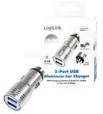 LogiLink USB autós töltő beépített vészkalapáccsal, 10, 5W (LOGILINK_PA0228) (LOGILINK_PA0228)