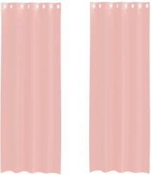 vidaXL 2 db rózsaszín fátyolfüggönyök rojtokkal 140x300 cm 4102100 (4102100)