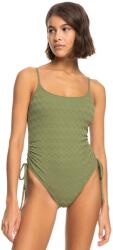 Roxy ROXY, Current Coolnes egyrészes fürdőruha húzott részletekkel, Zöld, XS (ERJX103518-GNG0-XS)