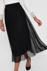 Only Only, Magas derekú lágy esésű midiszoknya, Fekete, XS (15214303-BLACK-XS)