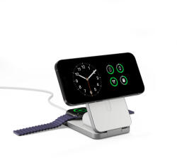 Epico UltraBase 4in1 8000mAh összecsukható power bank és vezeték nélküli töltőállvány, EF50 - fehér