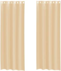vidaXL 2 db homokszínű fátyolfüggönyök rojtokkal 4102123 (4102123)