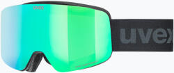 uvex Gyerek síszemüveg UVEX Pwdr FM black matt/mirror green yellow clear