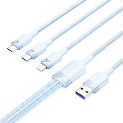 Vention USB Lightning + Micro USB + USB Type C Átalakító Kék 1.5m CTRLG (CTRLG)