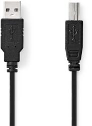 Nedis CCGL60100BK20 USB kábel USB 2.0 2 M USB A USB B Fekete (CCGL60100BK20)