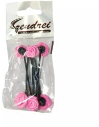 EF-ES Hullámcsatt virágos színes Szendreis 1db