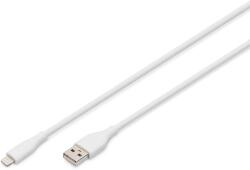 ASSMANN USB Lightning Töltő/adat Fehér 2m AK-600108-020-W (AK-600108-020-W)