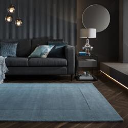 Flair Rugs texturált gyapjúszegélyes téglalap alakú szőnyeg, 120 x 170 cm, 3000 g/m2, 100% gyapjú, kék