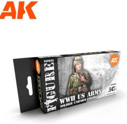AK Interactive Figure WW2 US Army Uniforms akrilfesték készlet 6x 17ml (AK11634)