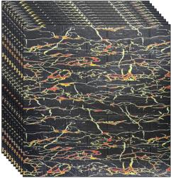 NEXTLY 30 db 3D NEXTLY öntapadós tapéta szett, falra vagy mennyezetre, vízálló, állítható, erős ragasztó, könnyen felhelyezhető, 15, 9 m2 fedési terület, 70x77 cm, modern design, fekete többszínű, kód: J7446