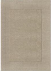 Flair Rugs Textured Wool Border téglalap alakú szőnyeg, 160 x 230 cm, 3000 g/m2, 100% gyapjú, krémszínű