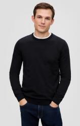 s.Oliver s. Oliver, Kerek nyakú pamutpulóver, Fekete, L (2143173-9999-L)