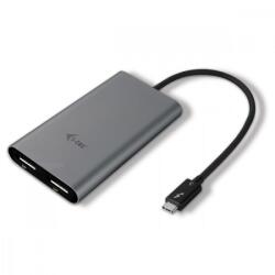 i-tec adapter MacOS és Windows notebookokhoz és táblagépekhez Thunderbolt3 porttal - Thunderbolt3 Dual Display videoport (ASSKITECTB3DUAL4KDPCZ-BG-001V)