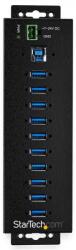 StarTech 10 Port USB Hub with Power Adapter - Surge Protection (HB30A10AME)