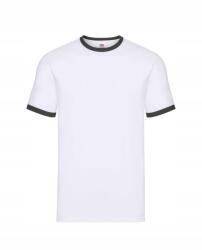 Fruit of the Loom Férfi póló, Fruit of the Loom, pamut, fehér/fekete, 3XL INTL (611680TH3XL)