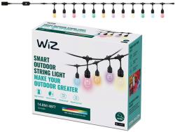 WiZ Connected WiZ Smart LED RGB szalag, Wi-Fi, 12 izzó, 120 lm, alacsony feszültség, vezetékes be/ki kapcsolás, színes fény, hangvezérlés, IP65/IP44, 14, 8 m